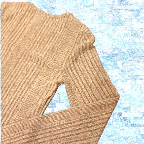 🎁MUDD Square Neck Gray Knit Long Sleeve Sweater-Size S - Picture 10 of 13